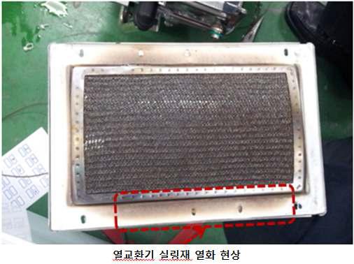 보조보일러 열교환기 실링재 열화 현상