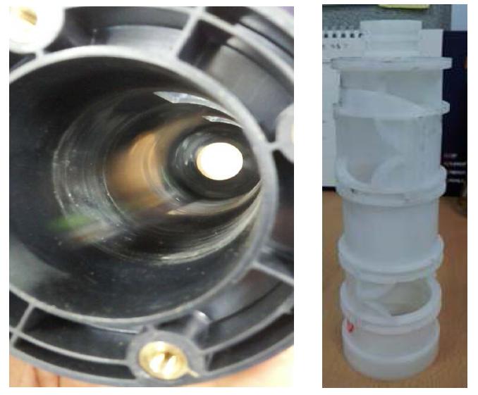 Spool valve body 내부표면 및 rotor 외부표면