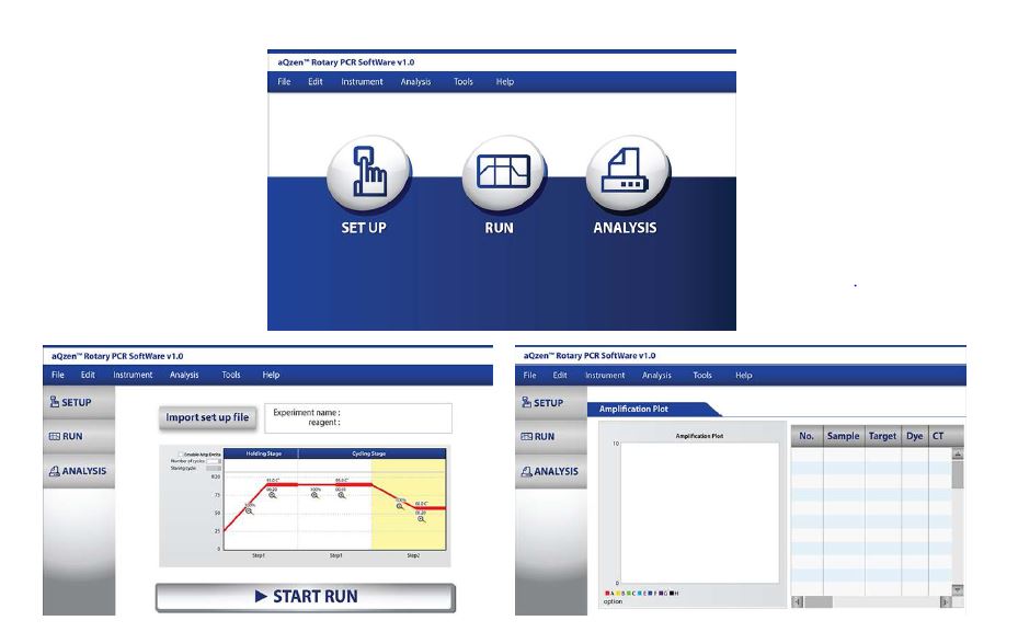 그림 23. aQzenTM Rotary PCR 소프트웨어 프로그램