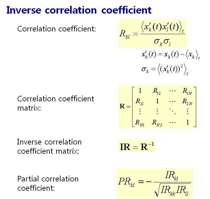 Inverse correlation coefficient 정의