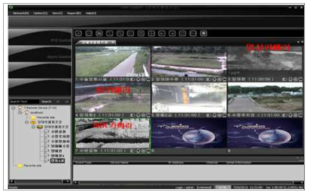 CCTV 운영시스템 연계 화면