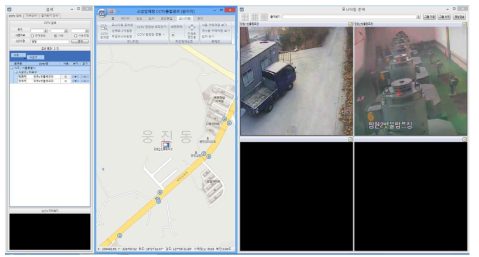 CCTV 명칭 검색과 위치기반 연동화면