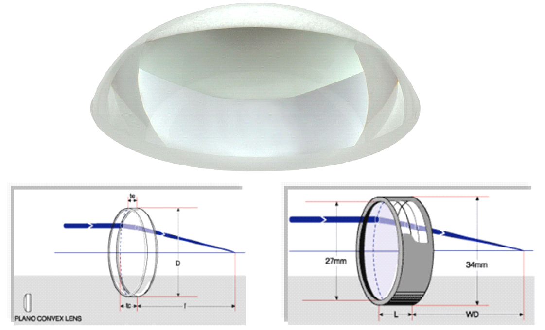 Telescope용 UV Grade Fused silica lens 사진