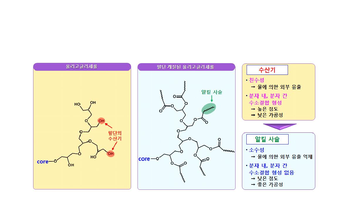 올리고글리세롤의 개질