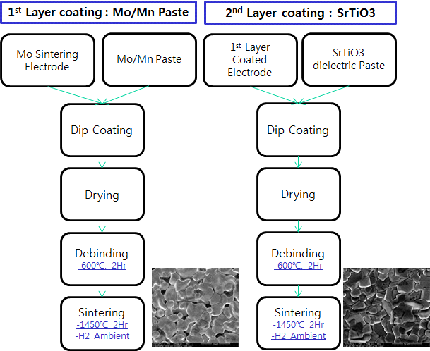 유전체(SrTiO3) 코팅 공정