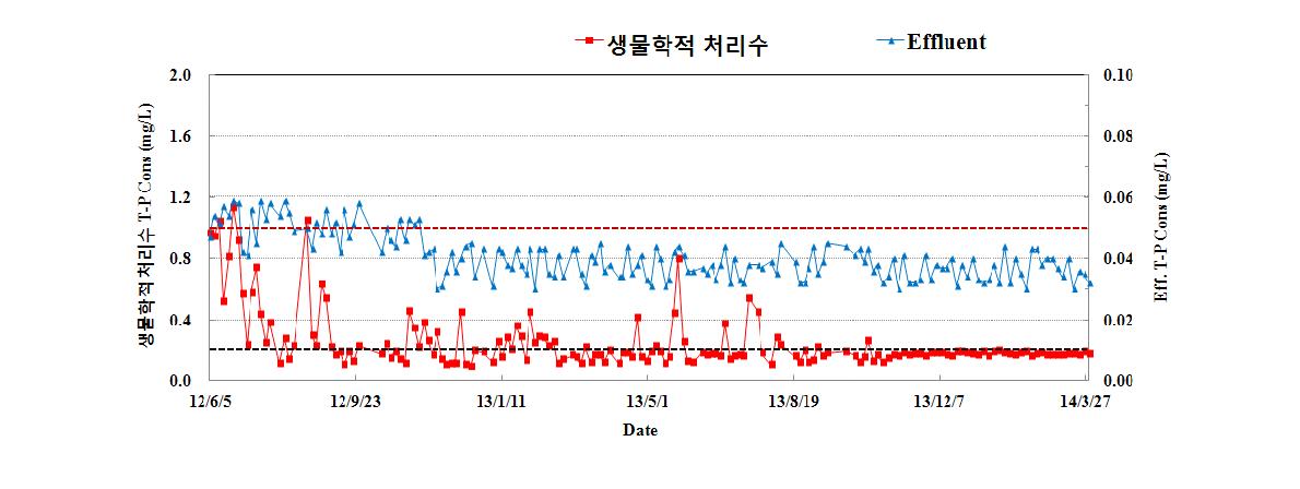 생물학적 총인 제거 후 화학적 T-P제거