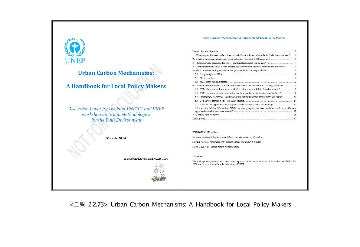 Urban Carbon Mechanisms: A Handbook for Local Policy Makers