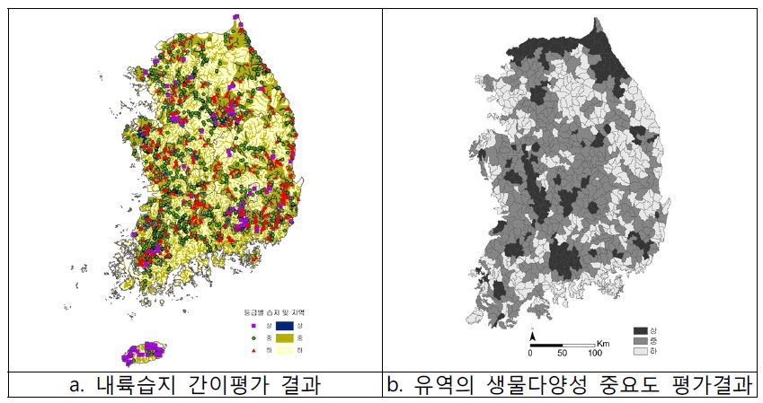 국가내륙습지 가치평가 결과