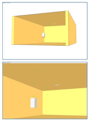 그림 5.32 UL 217 기준에 따른 TEST ROOM의 시뮬레이션 형상