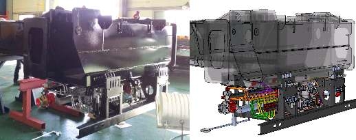 그림 3.65 설계단계 3D와 실제장착상태