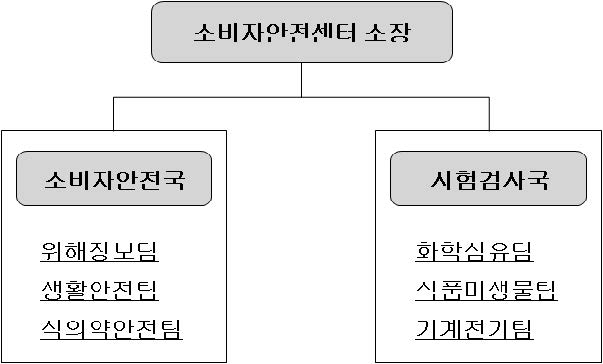 그림 3-3. 소비자안전센터 조직도