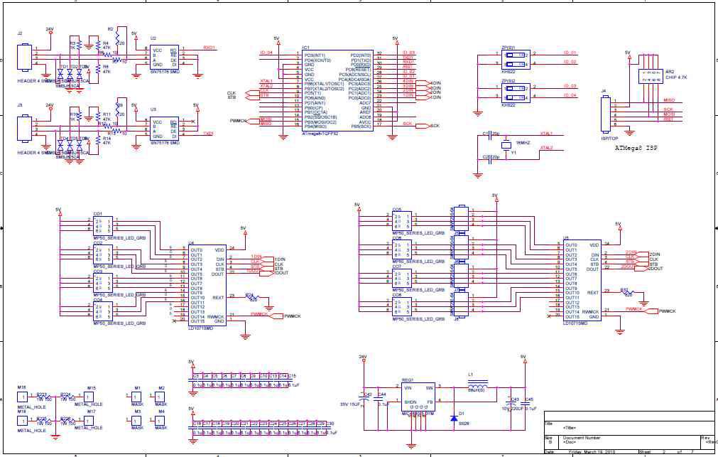 075*075 LED 모듈 Schematic