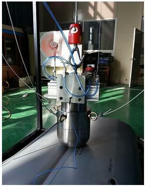 제작된 도어 임팩트 테스터 설치 사진