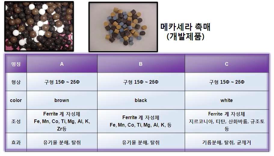 메카세라촉매의 분류 및 특성