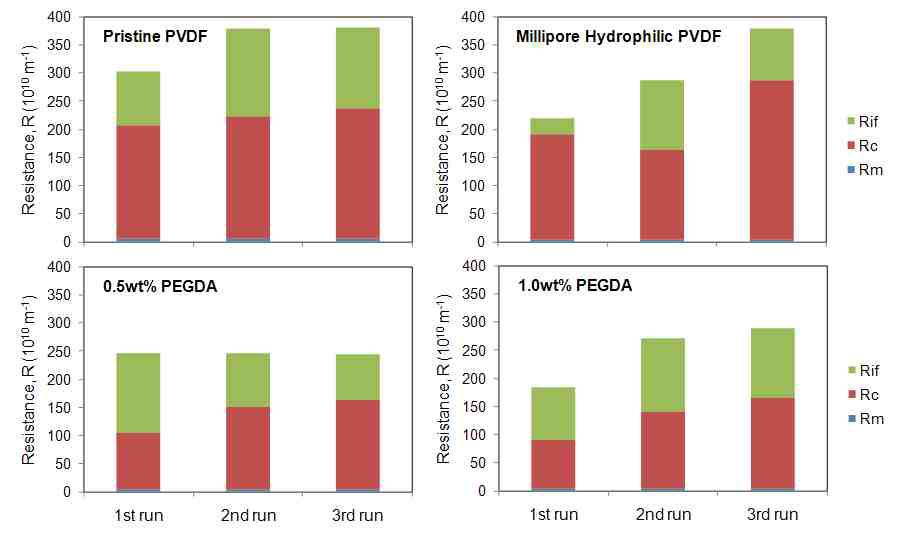 상업용 PVDF 분리막과 초임계이산화탄소 이용 친수화된 PVDF 분리막의 하수처리장