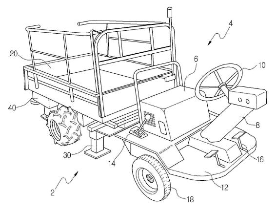 특허(농업용 덤프겸용 고소작업차량)