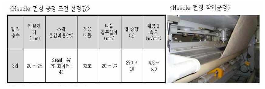 니들펀칭 공정 조건