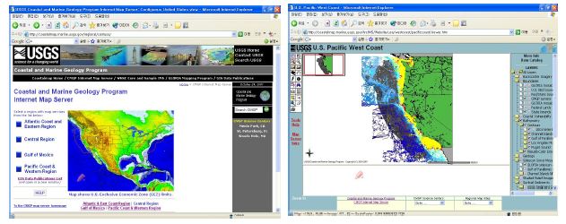 USGS의 CMGP Internet Map Server