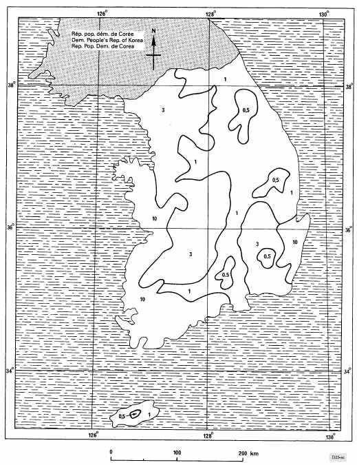ITU-R P.832.3 대한민국 전도율 지도