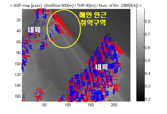 영일만 Prediction 맵 격자간격 분석 결과