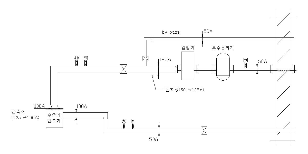 수증기 압축 장치 및 전체 수증기 유로 시스템