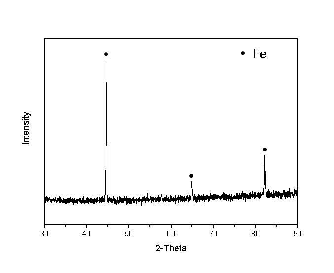 실험에 사용된 Fe 분말의 XRD 결과