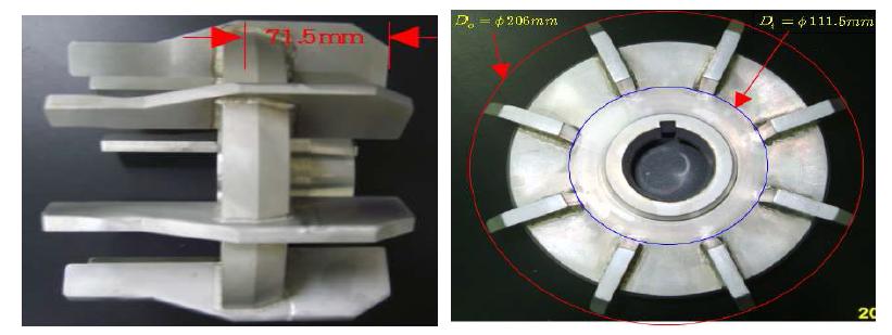 Radial type rotor for ACM.