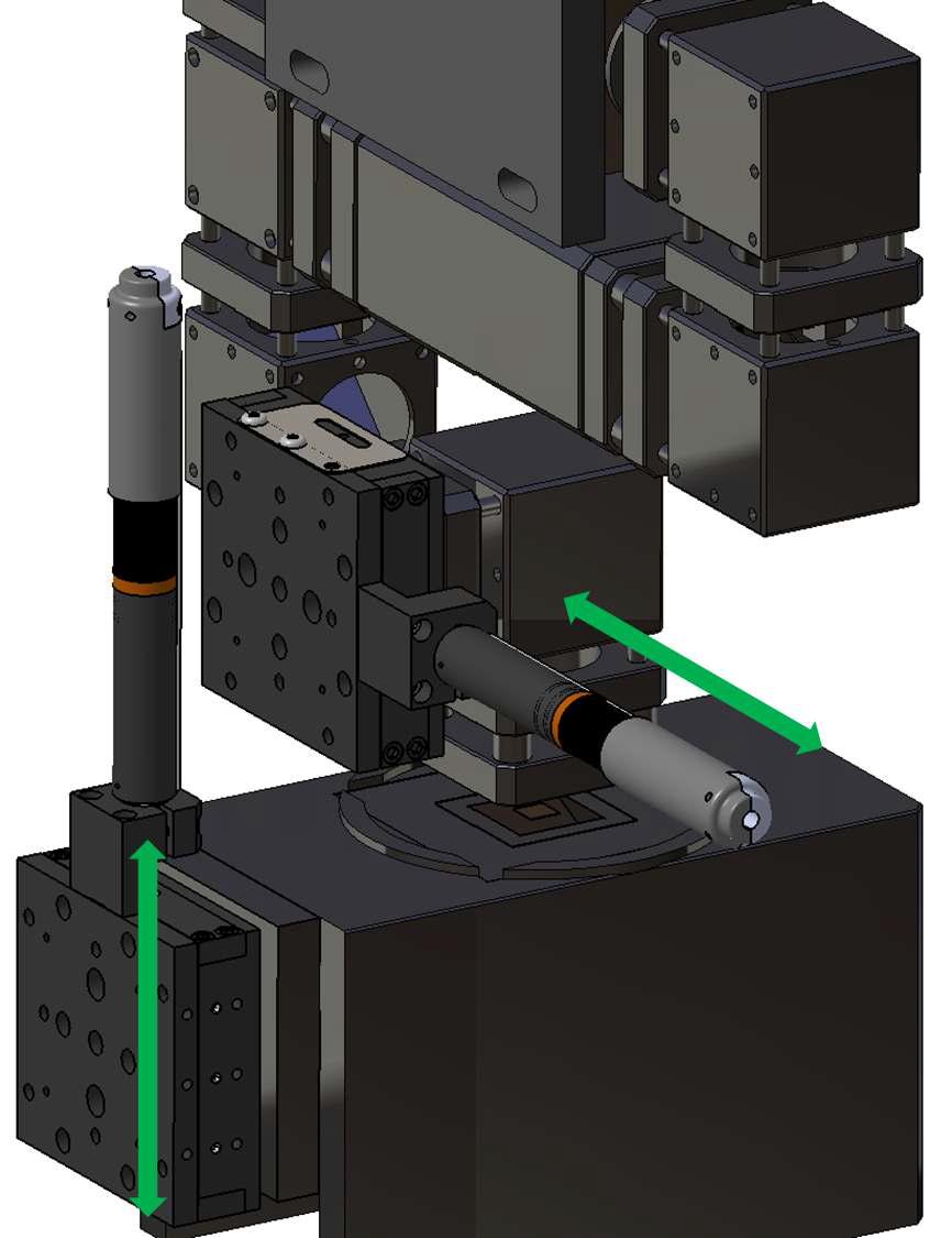 Stage를 이용한 레이져 빔과 시편 모듈의 이동