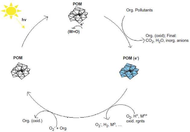 POM을 이용한 유기 오염물의 광촉매 분해 과정