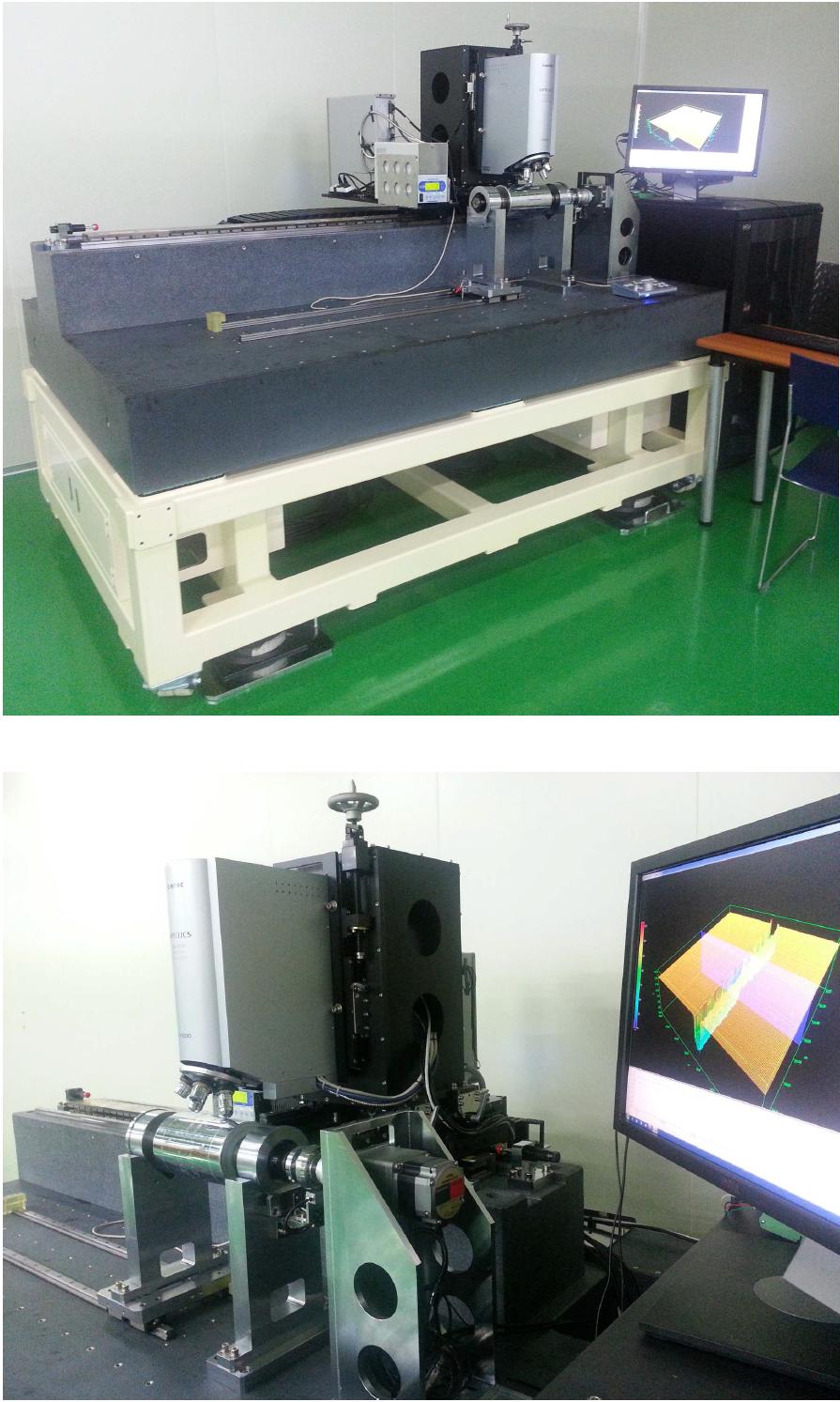 제작 완료된 패턴롤 검사기 및 제품측정