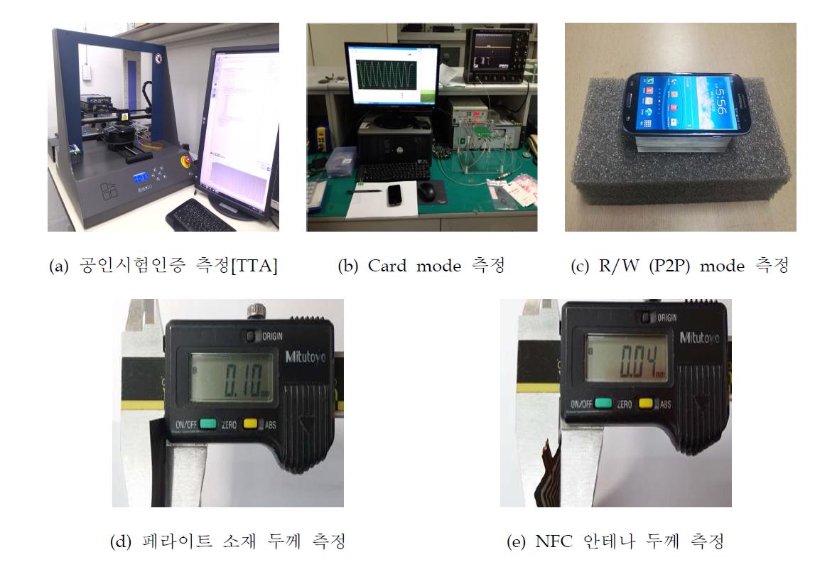 개발된 NFC 안테나의 측정