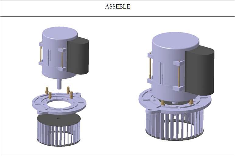 모터 및 송풍기 FAN 조립도