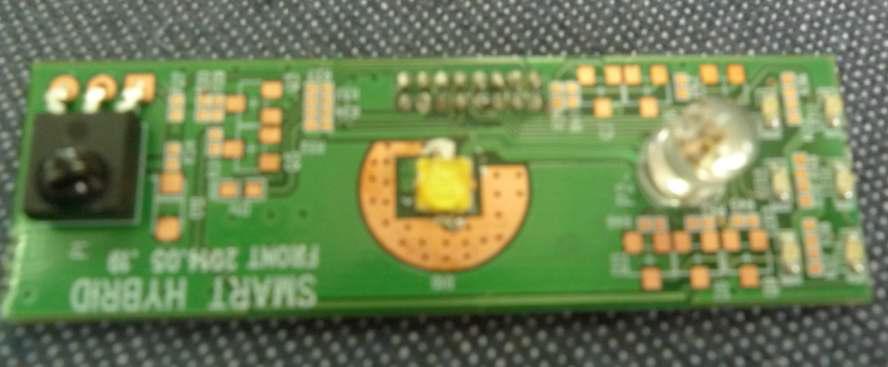 스마트 안전모듈에 조명을 공급하기 위한 3W급 LED 소자를 Front PCB 기판에 설치한 사례