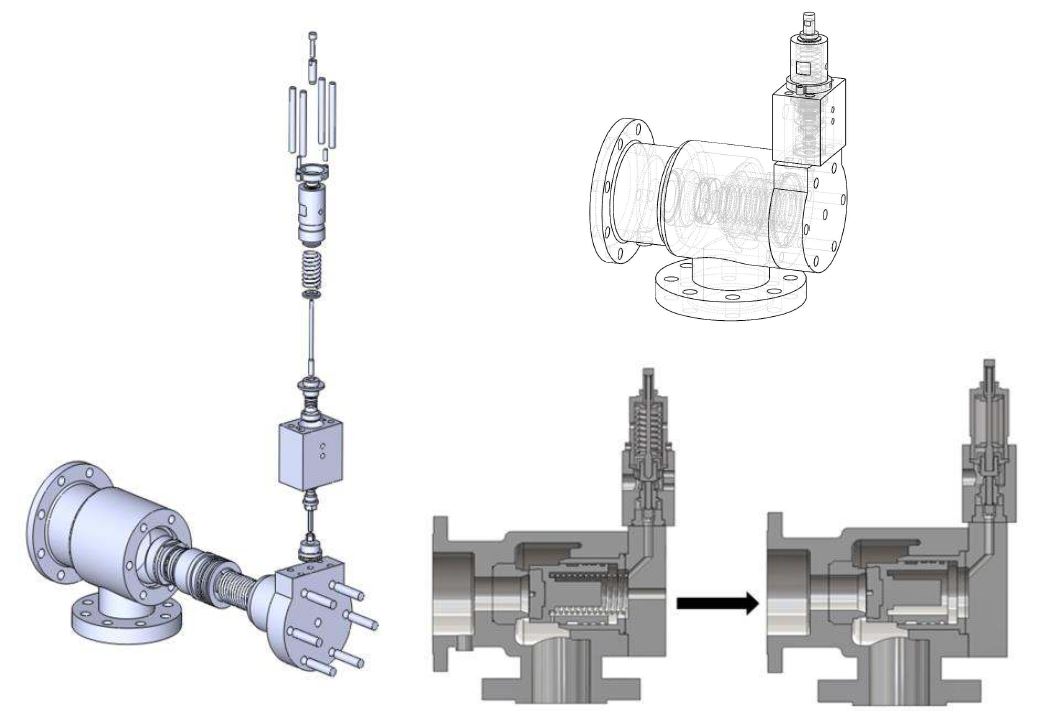3차원 밸브 Modeling 분해도 및 구조 단순화