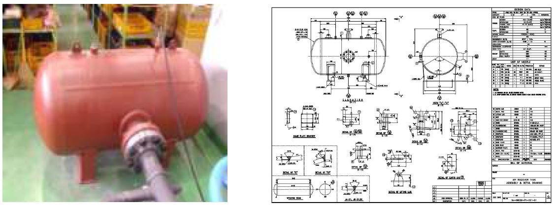 Air Receive Tank 제품사진 및 도면Specification