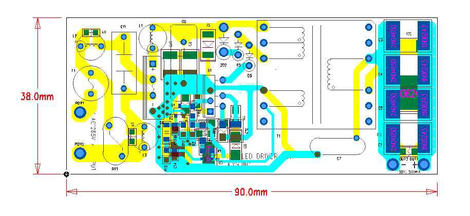 전원모듈 1차 시제품 PCB 회로도