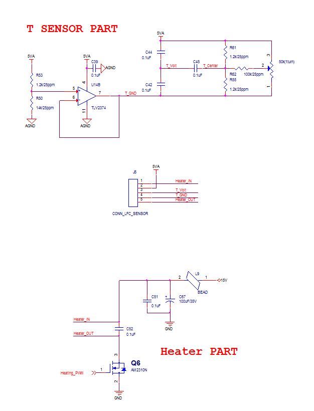 센서 및 히터부 회로