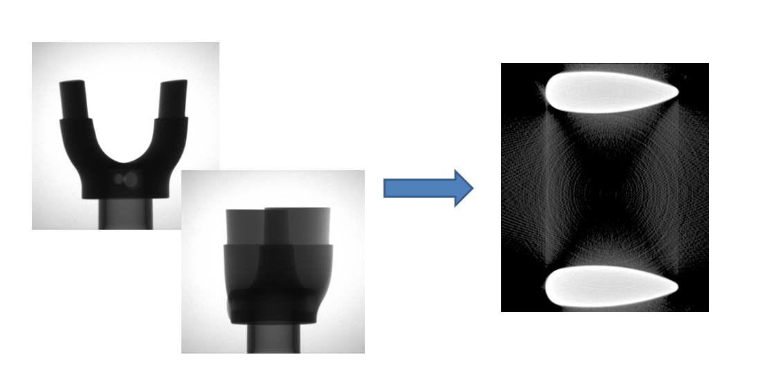 X-ray 투과 2D 영상의 FDK 알고리즘 적용에 따른 Z축 단면(Slice)영상 변환시 노이즈 발생