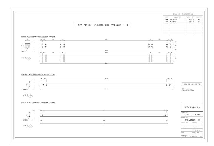 모듈러 골조구조의 보강용 합성부재 B