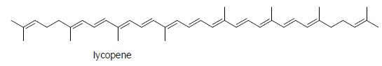 Structure of lycopene