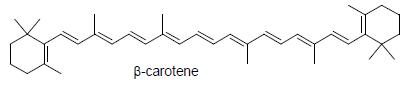 Structure of β-carotene