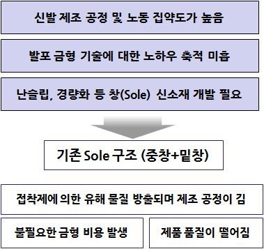 기존 신발 산업 현황 요약