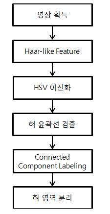 혀 영역 검출 흐름도