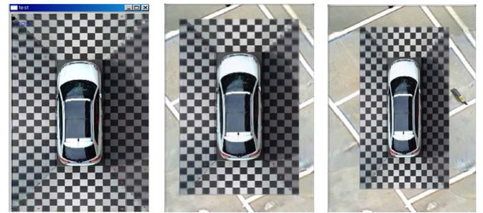 시야 범위에 따른 어라운드뷰 영상 출력 결과