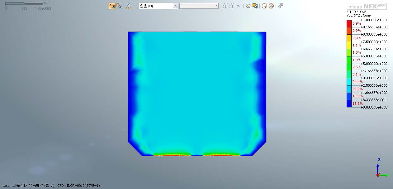 제1호기조 유동해석 컨투어