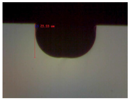 Fiber Array Wet Etch 후 현 미경 사진