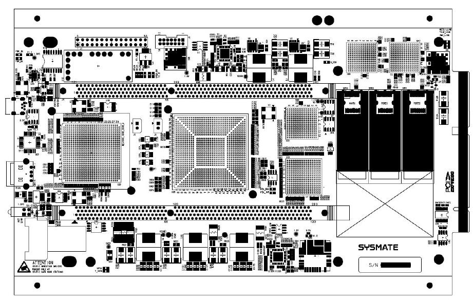 TileGX36기반 네트워크 NIC 카드 형상 설계(PCB)-전면