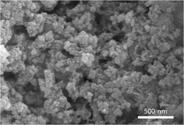 In2O3 양산 분말의 SEM 사진