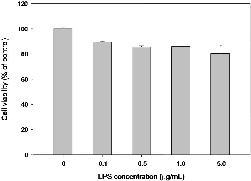 LPS에 대한 Raw264.7 cell에 세포독성