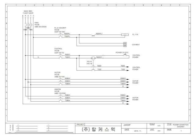자동연탄공급식 온풍기 전기도면 (1)